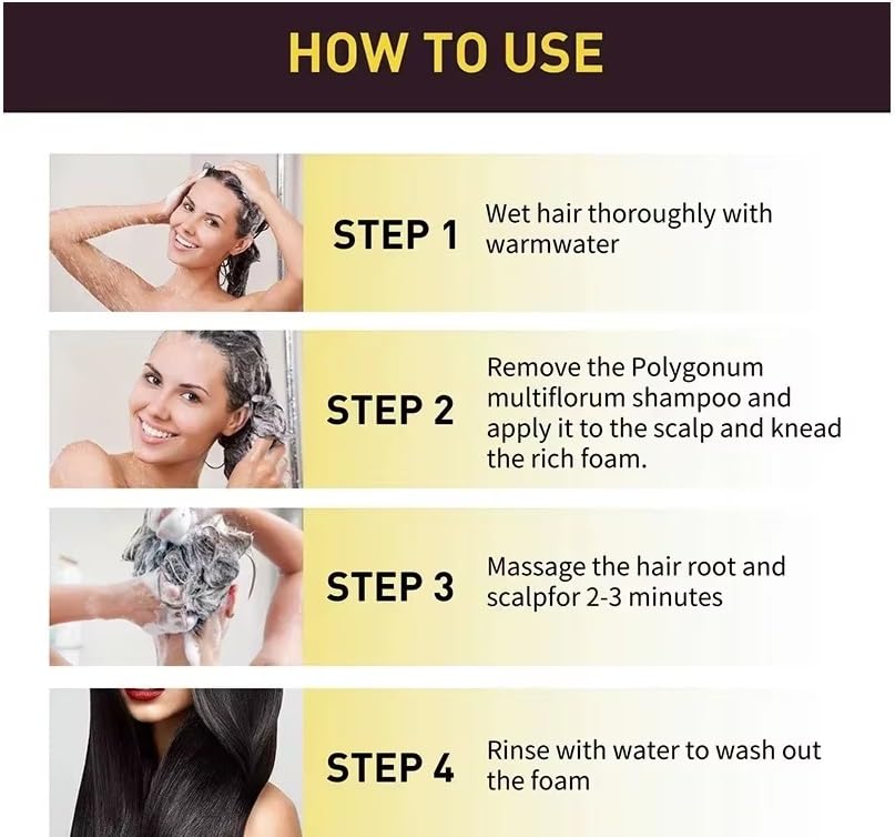 Natural Black Hair 3- IN-1 Dye Shampoo / شامبو صبغة الشعر الأسود الطبيعي 3 في 1