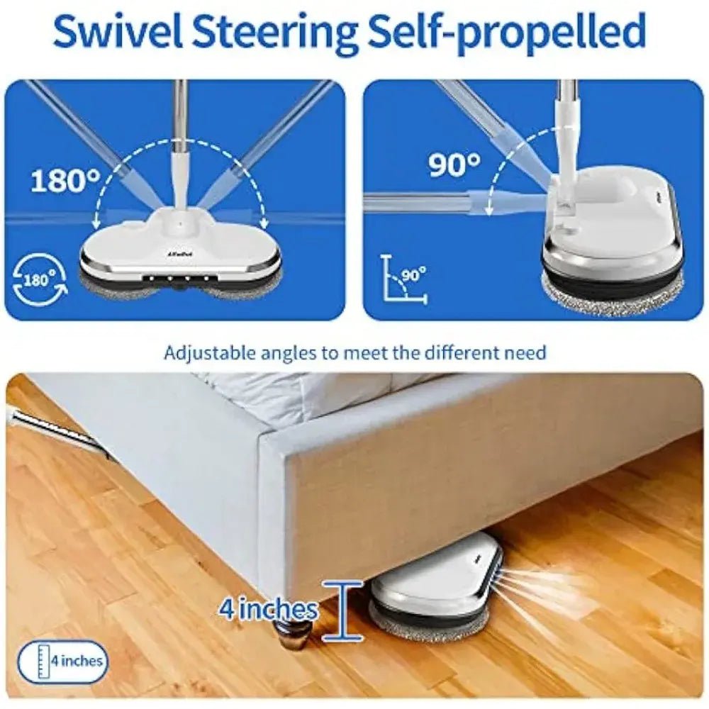 Electric Spin Mop with Water Sprayer - lumpn