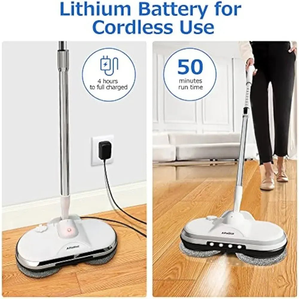 Electric Spin Mop with Water Sprayer - lumpn