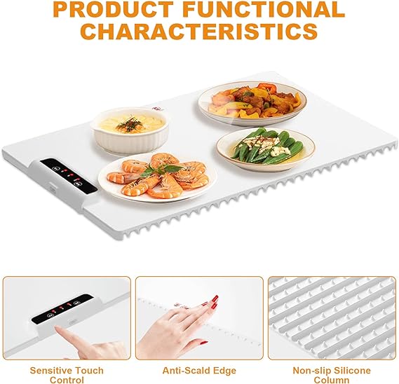 Portable Electric Warming Tray - lumpn